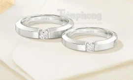BST nhẫn cưới vàng trắng hot nhất mùa cưới năm 2022