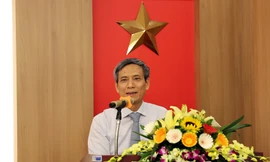 Tổng Thư ký VNBA Nguyễn Toàn Thắng phát biểu chào mừng FE CREDIT trở thành hội viên của VNBA. Ảnh: Minh Hoàng