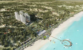 Phối cảnh dự án Apec Mandala Wyndham Mũi Né với 100% căn hộ view biển