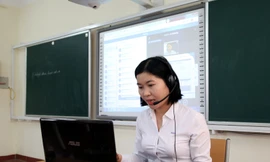 Trường Cao đẳng Cơ điện Hà Nội dạy học trực tuyến trong bối cảnh dịch COVID-19. Ảnh: XC.