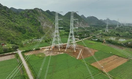 Hoàn thành kéo dây gói thầu đầu tiên dự án đường dây 500kV mạch 3