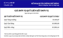 Chubb Life cập nhật giá đơn vị Quỹ Liên kết Đơn vị - Sản phẩm Kế hoạch Tài chính Chủ động