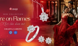 'Zoom cận' BST trang sức kim cương rực lửa tập đoàn DOJI vừa trình làng 