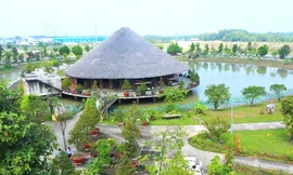 Dự án đã cơ bản hoàn chỉnh hạ tầng với mảng xanh phủ khắp dự án