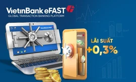 VietinBank ưu đãi thêm 0,3% lãi suất tiền gửi online cho DN trên VietinBank eFAST