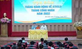 Than Hà Lầm tọa đàm với người lao động nhân dịp 'Tháng Công nhân - Tháng hành động về ATVSLĐ'