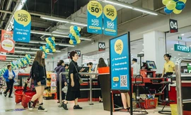 Quầy thanh toán bằng Scan&Go dành riêng cho khách hàng sử dụng ứng dụng này khi thanh toán tại siêu thị