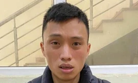 Đối tượng Quách Văn Nam tại cơ quan công an.