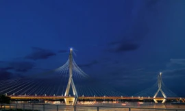 Phối cảnh dự án cầu Tứ Liên kết nối Đông Anh với trung tâm Hồ Tây