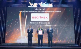 Becamex IDC 5 năm liên tiếp đứng đầu danh sách TOP 10 công ty bất động sản công nghiệp uy tín