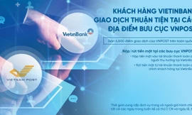 Khách hàng Vietinbank giao dịch thuận tiện tại các địa điểm bưu cục Vnpost