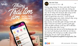 Người dùng VinID quyên góp hơn 500 triệu đồng cho Miền Trung chỉ sau 1 tuần phát động