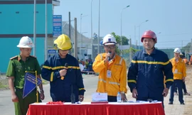 KĐN tổ chức thành công diễn tập PCCC trên hành lang tuyến ống dẫn khí Bạch Hổ