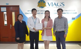 Lá House cung cấp Gel rửa tay sạch khuẩn cho công nhân viên VIAGS Tân Sơn Nhất