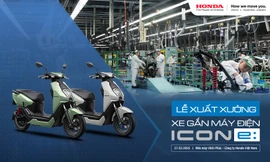 Honda Việt Nam chào mừng xuất xưởng chiếc xe gắn máy điện ICON e: đầu tiên