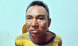 Nghi can Mạnh khi vừa bị bắt. Ảnh: CACC