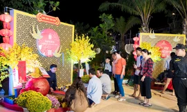 Người dân Đức Hòa tưng bừng đón Tết trên Đại lộ phố trung tâm