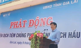 GS.TS Nguyễn Thanh Long, Quyền Bộ trưởng Bộ Y tế phát biểu tại lễ phát động