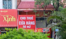 Nhiều cửa hàng treo biển cho thuê cửa hàng
