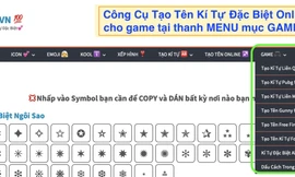 SYMBOLS.VN – Tạo tên kí tự đặc biệt với 1001 Icon biểu tượng cảm xúc