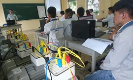 Để đạt trường nghề chất lượng cao, các trường phạt đạt toàn diện các tiêu chí, đặc biệt về chuẩn đầu ra. Ảnh: Phạm Thanh.