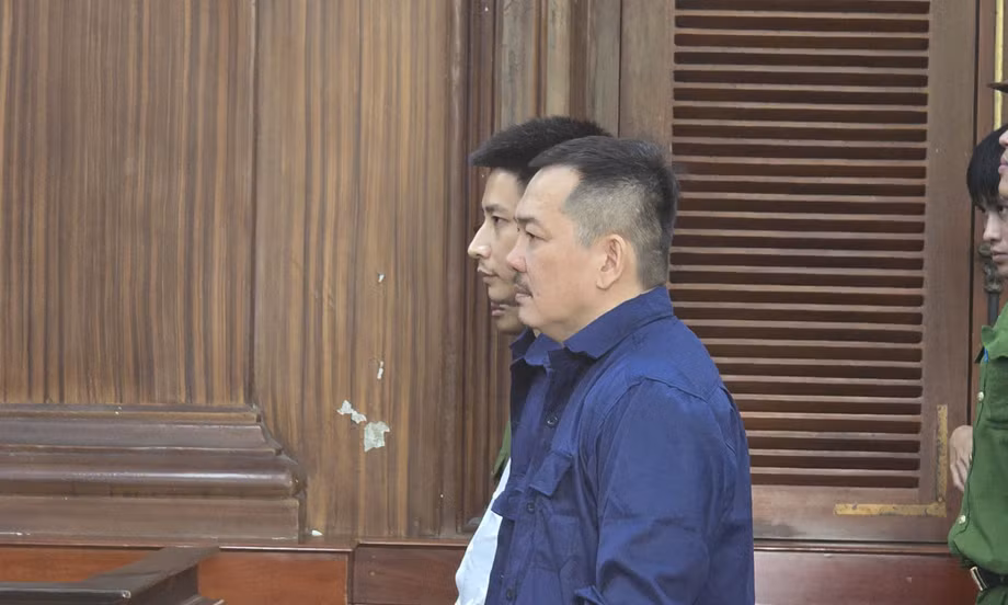 Các bị cáo tại phiên tòa.
