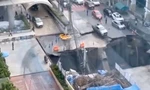 Video ghi lại cảnh "hố tử thần" sâu 50 mét bất ngờ xuất hiện tại thủ đô Thái Lan