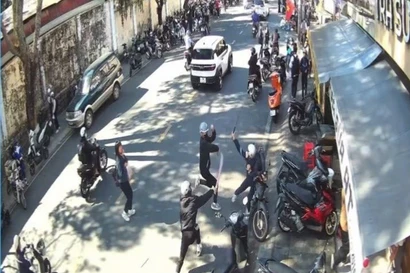 Hiện trường vụ ẩu đả.