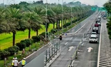 Rào chắn gần 700m Đại lộ Thăng Long để thi công Metro số 5