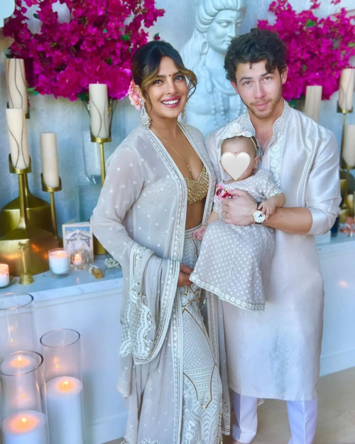 Priyanka và chồng từng lo sợ con gái không thể qua khỏi vì chào đời quá sớm. Ảnh: IG.