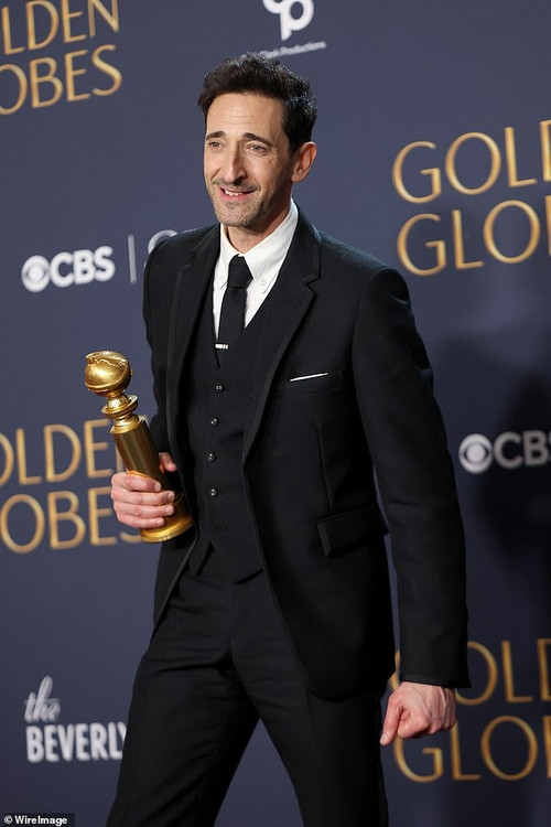 Adrien Brody giành giải Nam diễn viên chính xuất sắc nhất. Ảnh: WireImage. Adrien Brody giành giải Nam diễn viên chính xuất sắc nhất. Ảnh: WireImage.