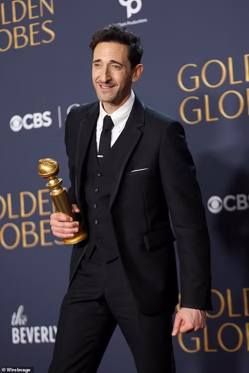 Adrien Brody giành giải Nam diễn viên chính xuất sắc nhất. Ảnh: WireImage. Adrien Brody giành giải Nam diễn viên chính xuất sắc nhất. Ảnh: WireImage.