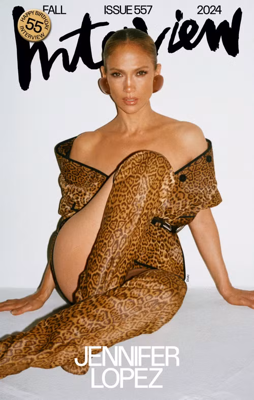 Jennifer Lopez làm gương mặt trang bìa cho tạp chí Interview nhân kỷ niệm 55 năm thành lập. Ảnh: Interview. Jennifer Lopez làm gương mặt trang bìa cho tạp chí Interview nhân kỷ niệm 55 năm thành lập. Ảnh: Interview.