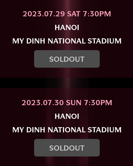 Thông báo bán hết vé do AllKpop cung cấp nhưng không ghi rõ nguồn. Ảnh: AllKpop. Thông báo bán hết vé do AllKpop cung cấp nhưng không ghi rõ nguồn. Ảnh: AllKpop.