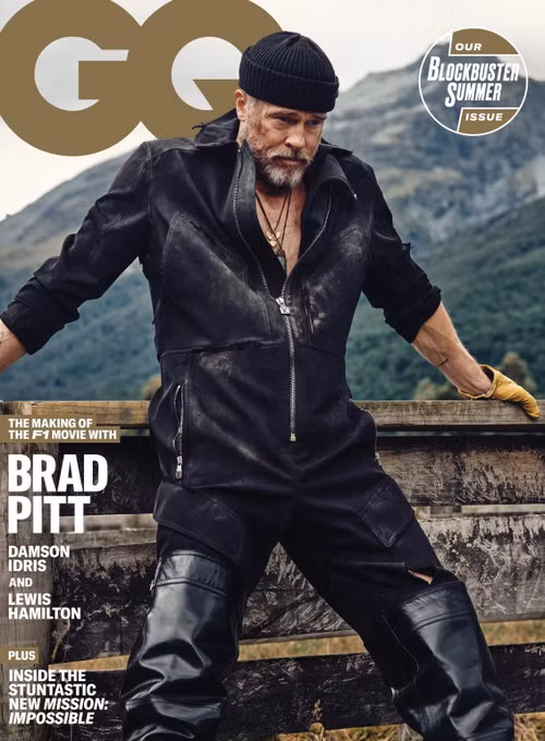 Brad Pitt quyến rũ với râu quai nón. Ảnh: GQ. Brad Pitt quyến rũ với râu quai nón. Ảnh: GQ.