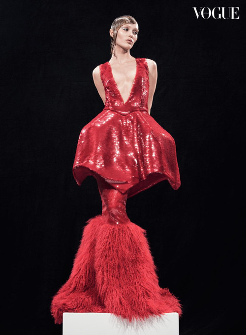 Lily-Rose Depp cho rằng các cảnh nóng bị chê vô nghĩa trong The Idol đều có mục đích. Ảnh: Vogue Australia. Lily-Rose Depp cho rằng các cảnh nóng bị chê vô nghĩa trong The Idol đều có mục đích. Ảnh: Vogue Australia.