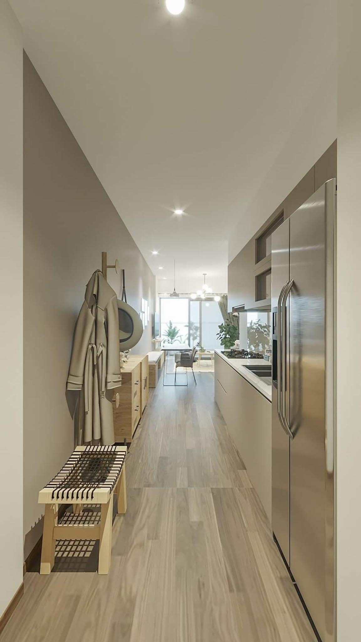 Được biết căn hộ trên có diện tích hơn 50m2 với 2 phòng ngủ. Nữ BTV truyền hình trang trí căn hộ của mình theo phong cách Scandinavian với tông màu sáng làm chủ đạo.