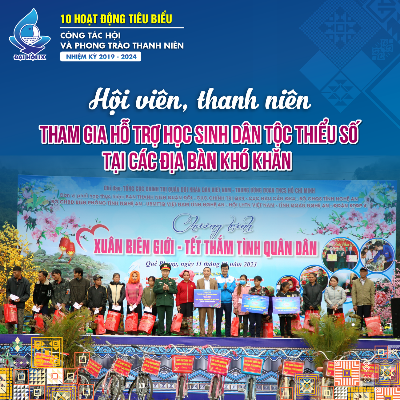 7. Hội viên, thanh niên tham gia hỗ trợ học sinh dân tộc thiểu số tại các địa bàn khó khăn.