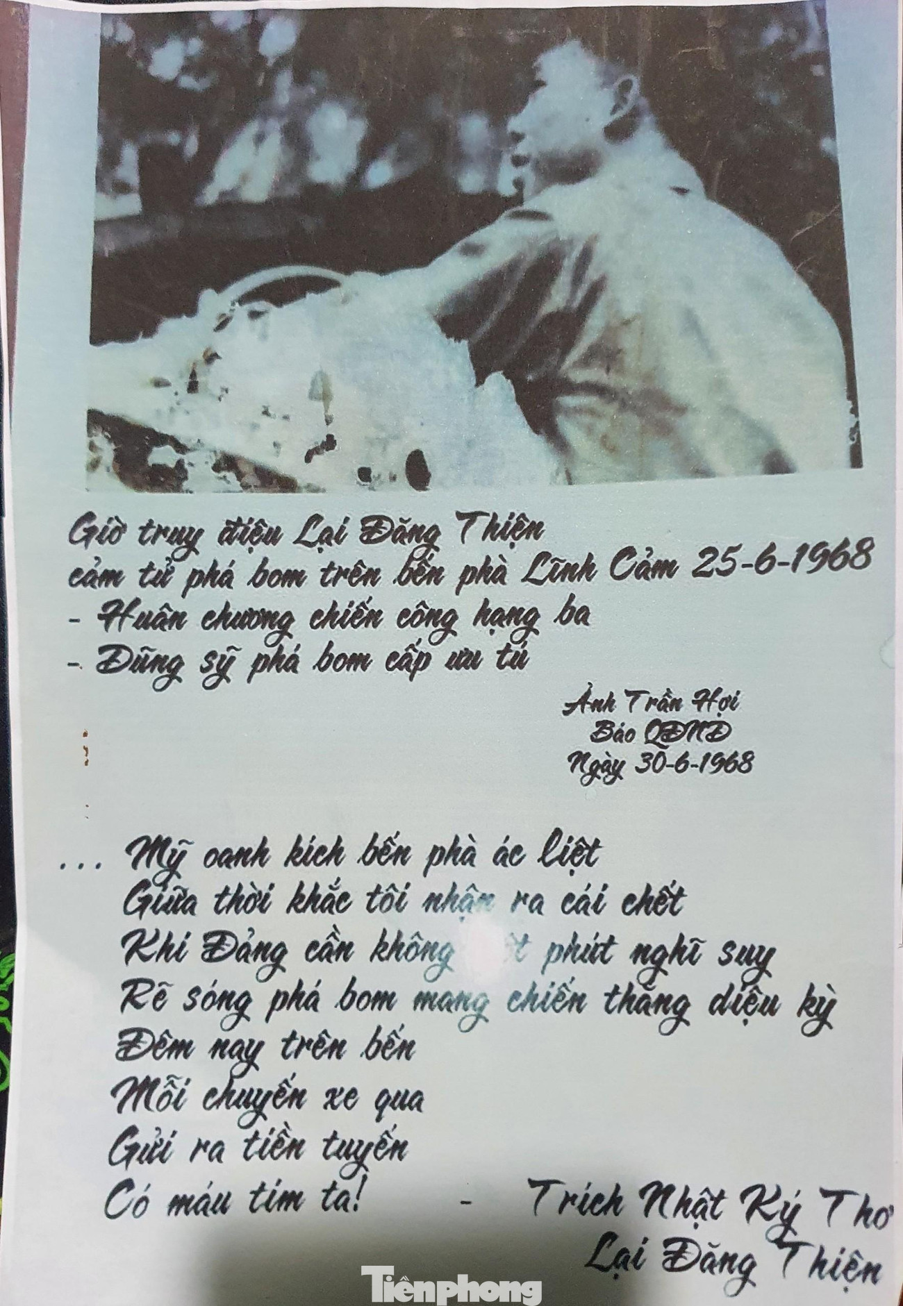 Nhật ký Lại Đăng Thiện nói về hai lần truy điệu sống