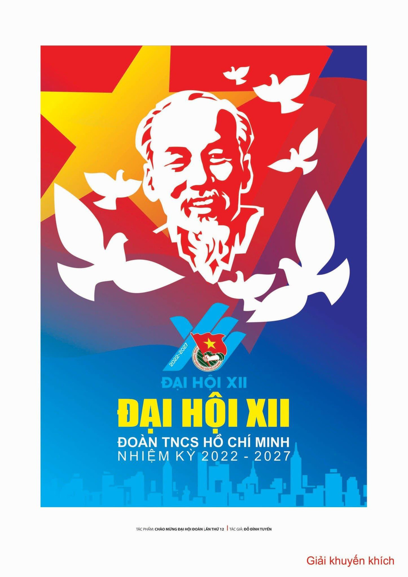 Tác phẩm: Chào mừng Đại hội Đoàn lần thứ XII của tác giả Đồ Đình Tuyến.