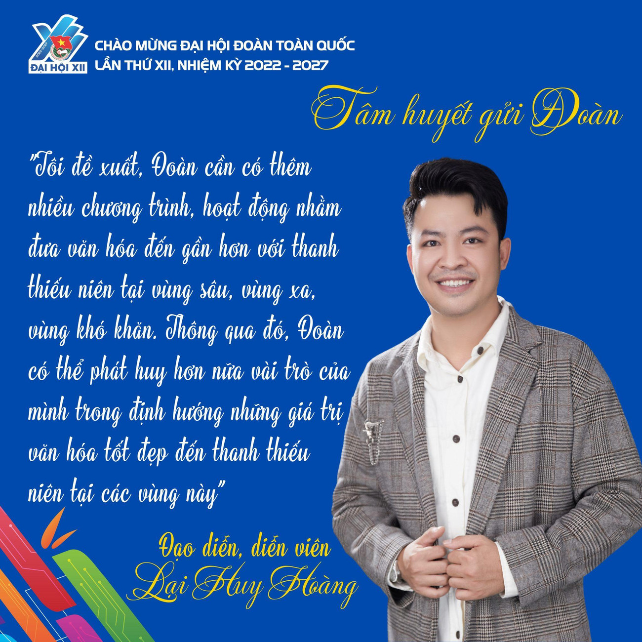 Đạo diễn, diễn viên Lại Huy Hoàng.