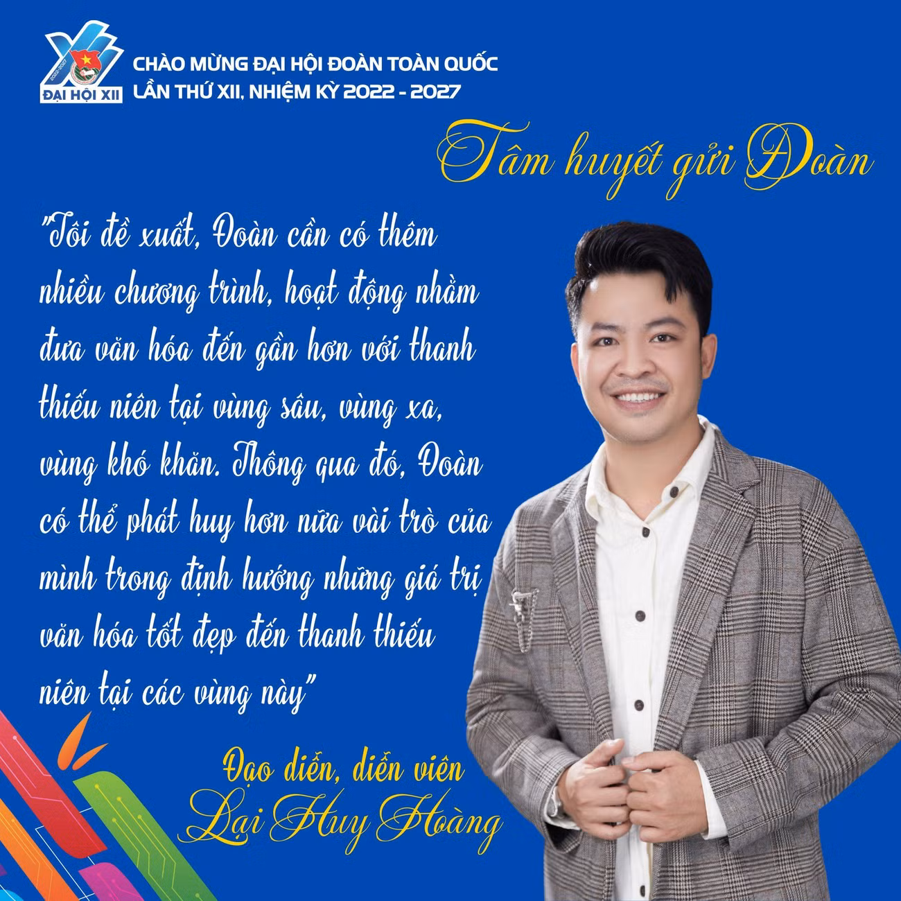 Đạo diễn, diễn viên Lại Huy Hoàng.