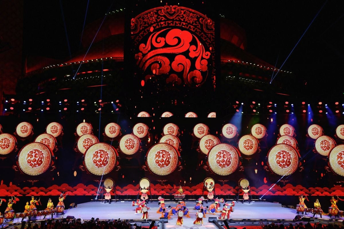 Sự kiện đếm ngược đến Giao thừa ở Bắc Kinh (Trung Quốc). Ảnh: Reuters