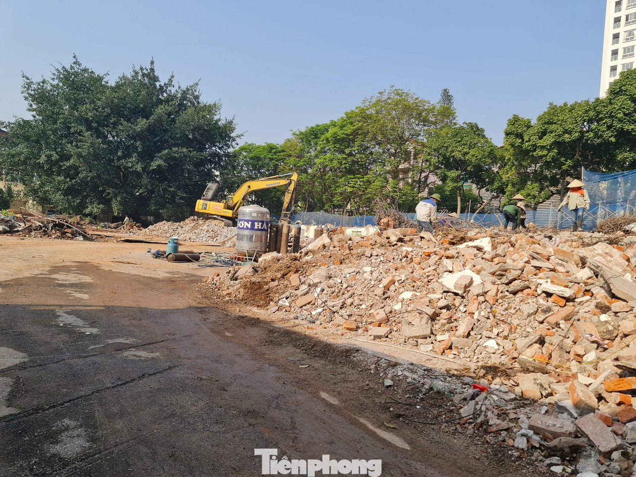 Bên trong công trình phá dỡ 61 Trần Phú.