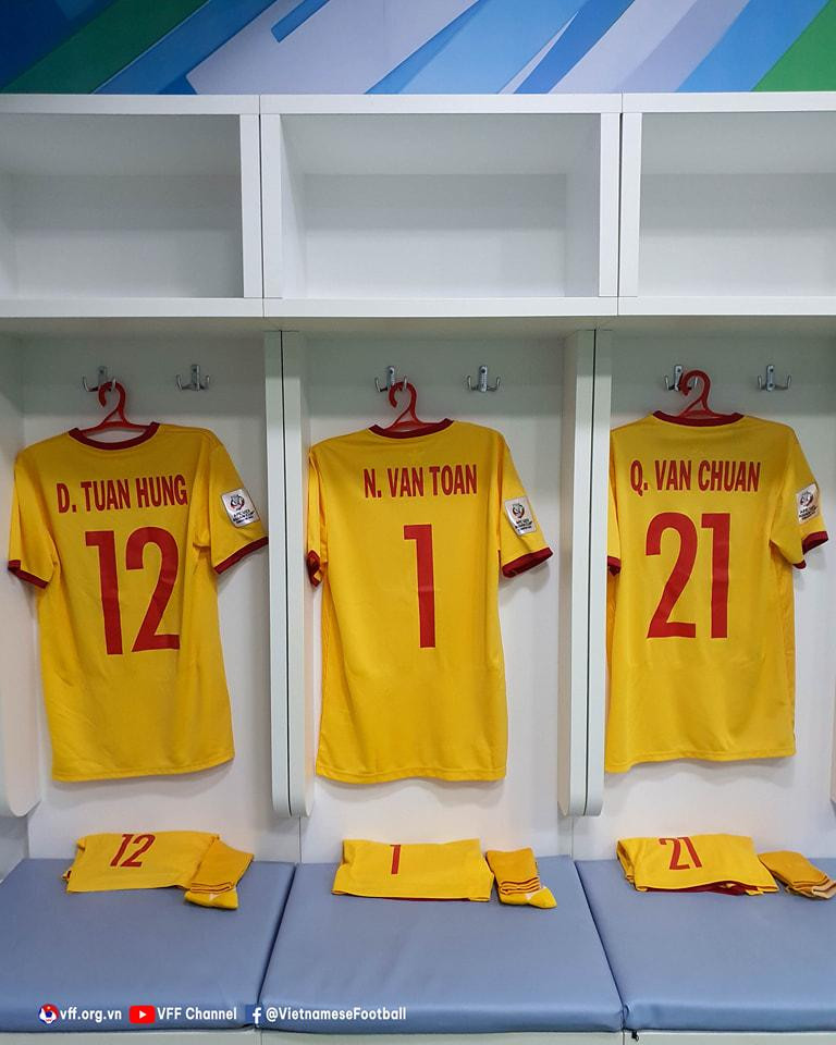 Áo đấu của 3 thủ môn U23 Việt Nam tham dự VCK U23 châu Á. (Ảnh: VFF) Áo đấu của 3 thủ môn U23 Việt Nam tham dự VCK U23 châu Á. (Ảnh: VFF)