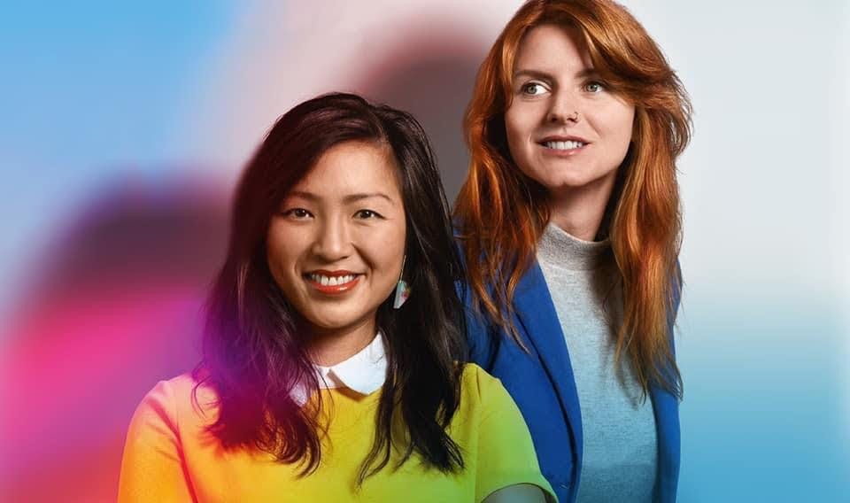 Chị Bình Minh Herbst (trái) - người đồng sáng lập và Giám đốc nghệ thuật của A.MUSE – Interractive Design Studio, giảng viên Đại học Mỹ thuật Essen, Đức