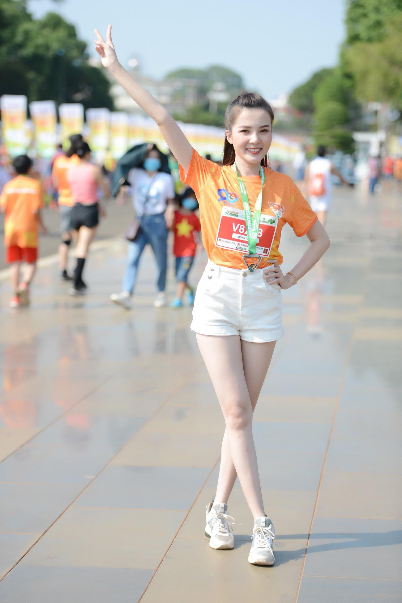 Nhiều năm liền tham gia giải chạy nhưng Thúy Vi vẫn giữ được sự hào hứng, nhiệt huyết.