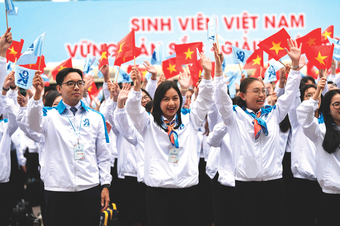 Không khí đầy năng lượng tại Đại hội đại biểu toàn quốc Hội SVVN lần thứ XI. Ảnh: Như Ý