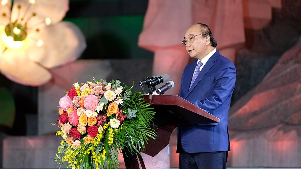 Chủ tịch nước Nguyễn Xuân Phúc phát biểu chỉ đạo tại buổi lễ.