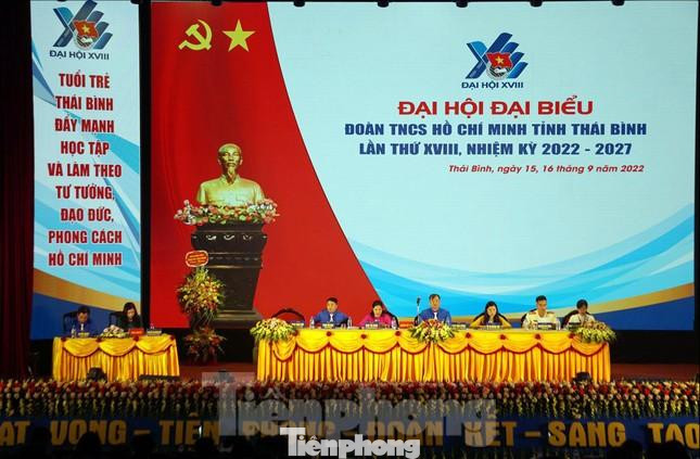 Đại hội Đoàn tỉnh Thái Bình lần thứ XVIII nhiệm kỳ 2022 - 2027. (Ảnh: TPO) Đại hội Đoàn tỉnh Thái Bình lần thứ XVIII nhiệm kỳ 2022 - 2027. (Ảnh: TPO)